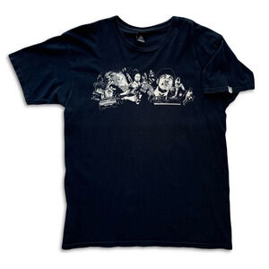 Upper Playground Ice Cube Friday Lowrider Hip Hop Collage Tee Black L